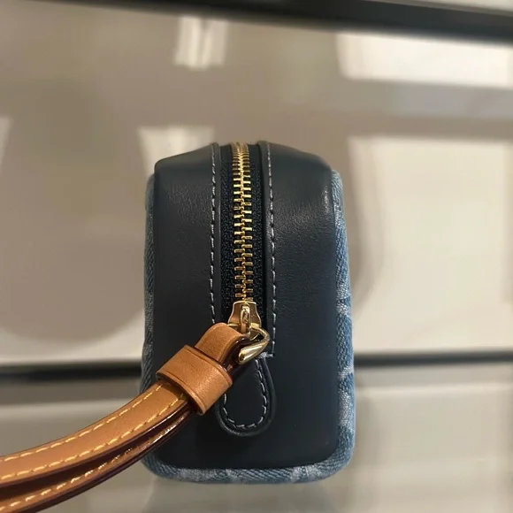 Coach Denim Pouch Wristlet - Picture 3 of 9